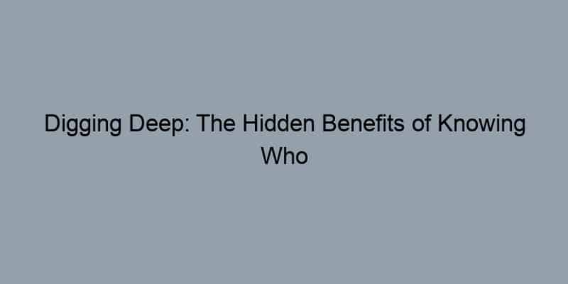 Digging Deep: The Hidden Benefits of Knowing Who Owns That House