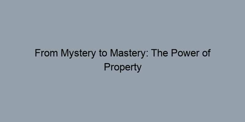 From Mystery to Mastery: The Power of Property Records in Uncovering Homeowner Histories