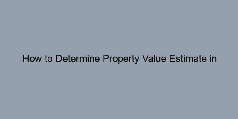 How to Determine Property Value Estimate in Harris County, Texas by Address