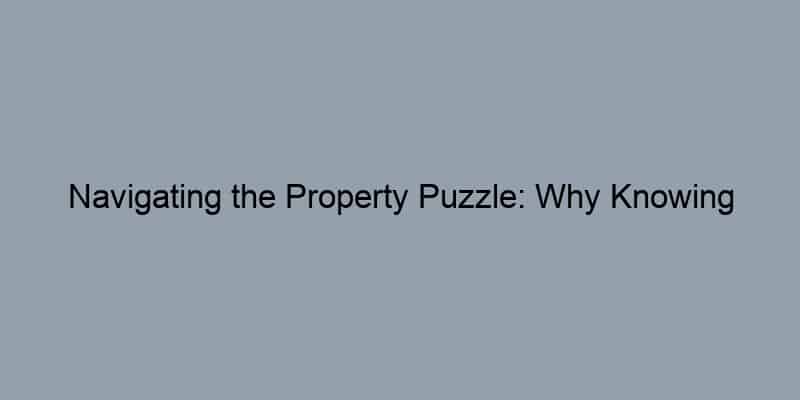 Navigating the Property Puzzle: Why Knowing Ownership Matters in Real Estate Ventures