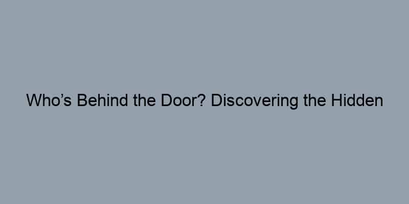 Who’s Behind the Door? Discovering the Hidden Benefits of Property Records