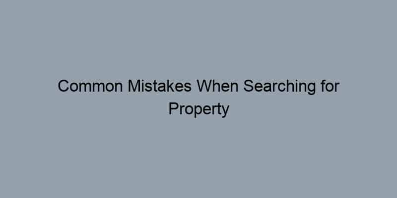 Common Mistakes When Searching for Property Ownership Records