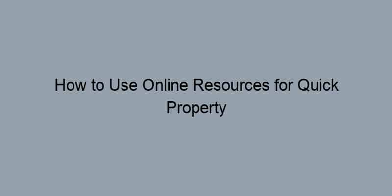 How to Use Online Resources for Quick Property Owner Lookup