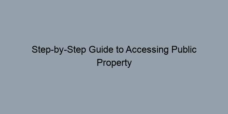 Step-by-Step Guide to Accessing Public Property Records in Fairfax County, Virginia by Address