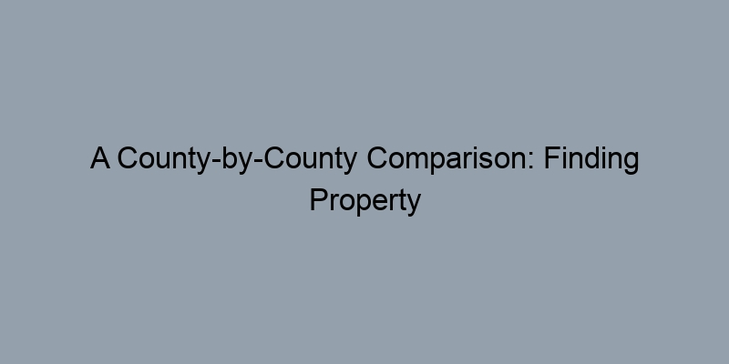 A County-by-County Comparison: Finding Property Records Made Easy A County-by-County Comparison: Finding Property Records Made Easy