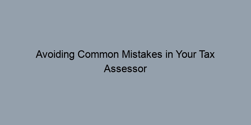 Avoiding Common Mistakes in Your Tax Assessor Parcel Search Journey Avoiding Common Mistakes in Your Tax Assessor Parcel Search Journey