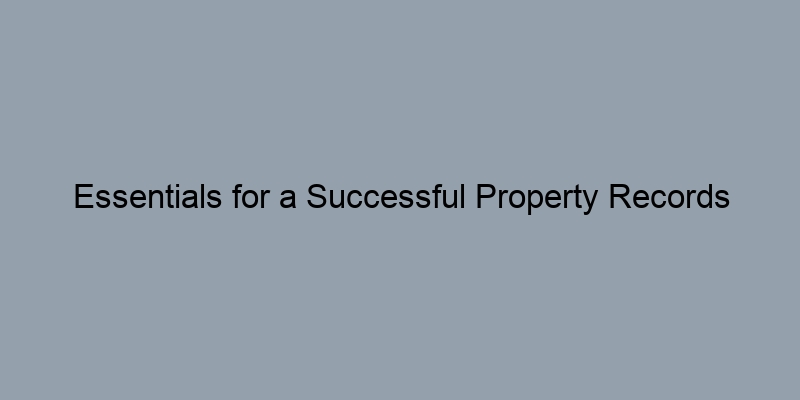 Essentials for a Successful Property Records Search at the County Clerk’s Office