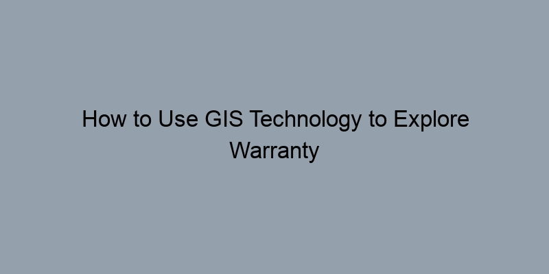 How to Use GIS Technology to Explore Warranty Deeds How to Use GIS Technology to Explore Warranty Deeds