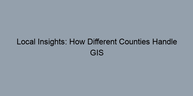 Local Insights: How Different Counties Handle GIS Parcel Searches Local Insights: How Different Counties Handle GIS Parcel Searches