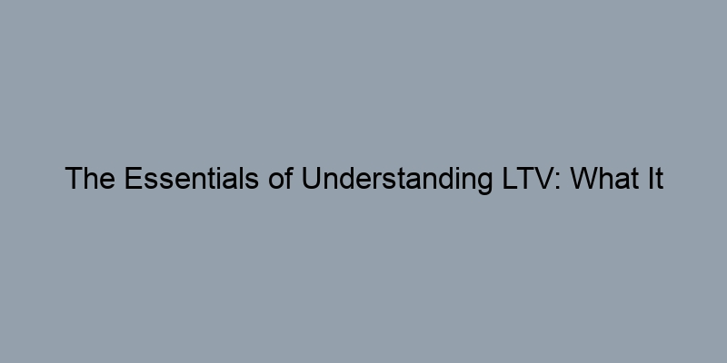 The Essentials of Understanding LTV: What It Means for Homeowners The Essentials of Understanding LTV: What It Means for Homeowners