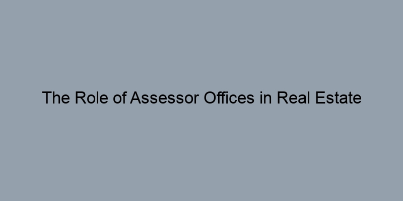 The Role of Assessor Offices in Real Estate Record Lookup The Role of Assessor Offices in Real Estate Record Lookup