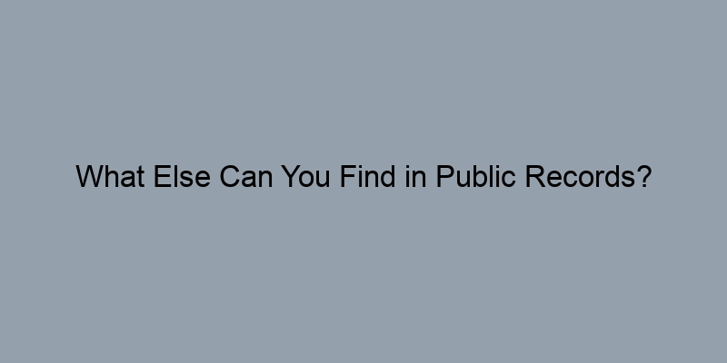 What Else Can You Find in Public Records? Exploring Taxes and Liens What Else Can You Find in Public Records? Exploring Taxes and Liens